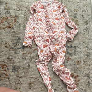 Playful Orange and White Kids Bodysuit